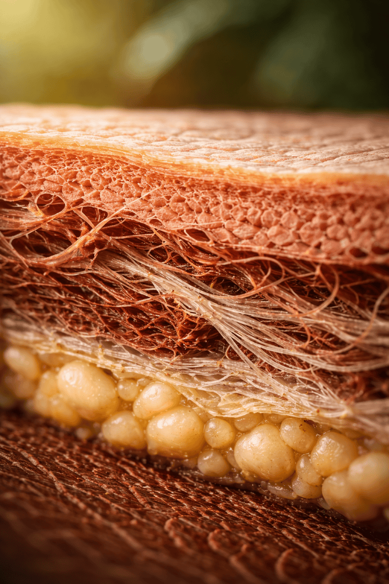 Detailansicht Hautschichten