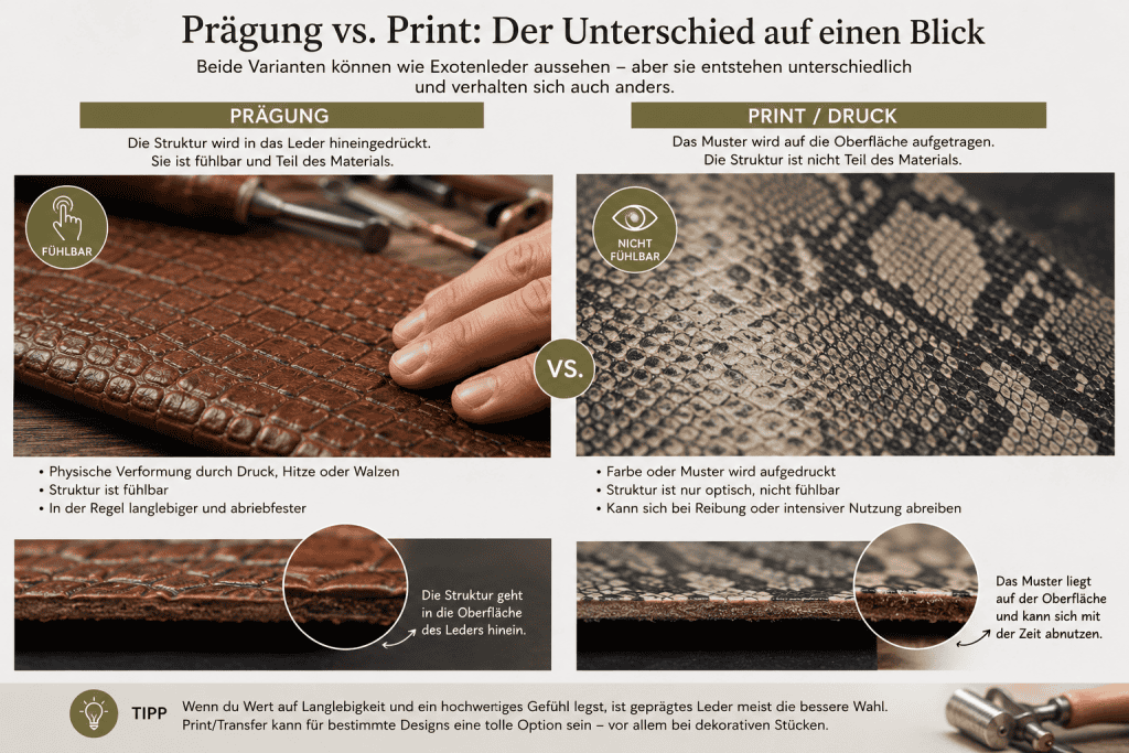 Prägung vs Print